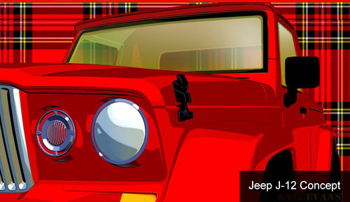 Jeep牧马人换代效果图 将推概念皮卡/卡车