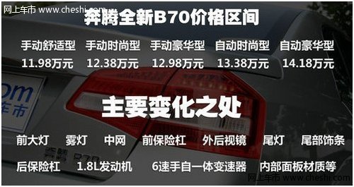 汕头粤腾奔腾4S店：全新B70静态评测