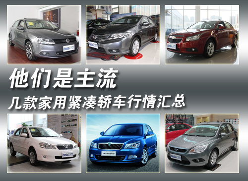 他们是主流 几款家用紧凑级车行情汇总