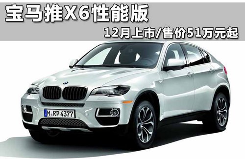 宝马推X6性能版 12月上市/售价51万元起