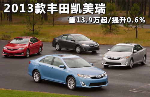 2013款丰田凯美瑞 售13.9万起/提升0.6%