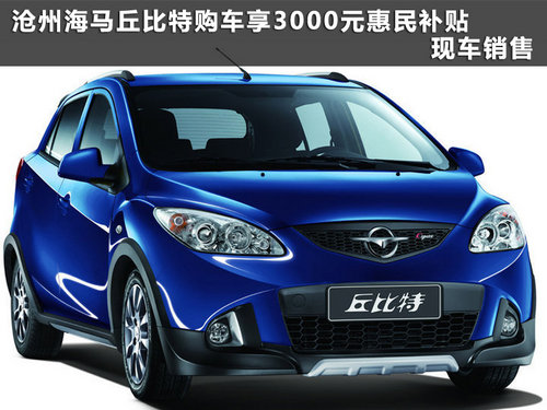 沧州丘比特购车享3000元补贴 现车销售