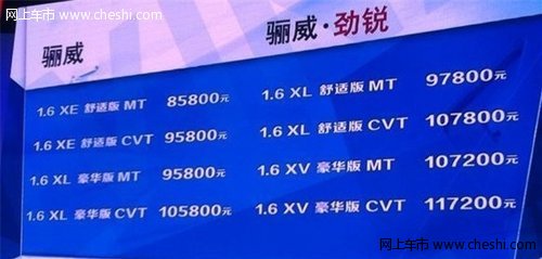 东风日产新生代骊威正式上市 售8.58万-11.72万