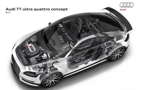 奥迪TT超轻量概念车 2.0T引擎/车展发布