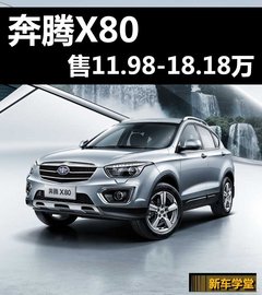 2款动力/7款车型 奔腾X80新车亮点解析