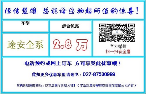 武汉上海大众途安为爱升级综合惠28000