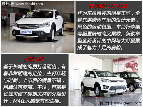 跨界小型车之争 风神H30 CROSS对长城M4