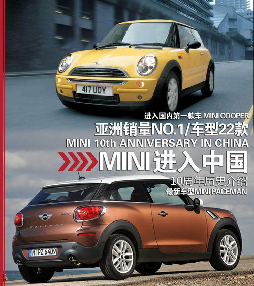 亞洲銷量NO.1/車型22款 MINI入華10周年