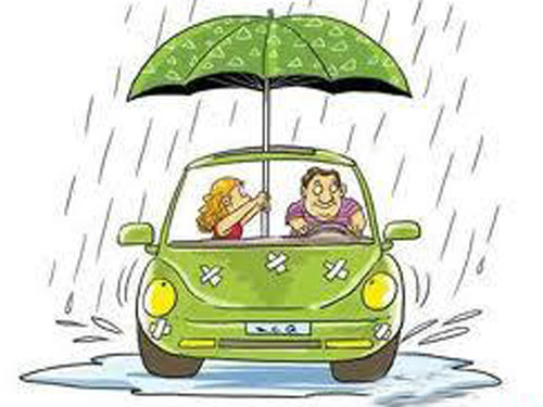 趁雨水洗车-不可取 酸性物质会腐蚀车身