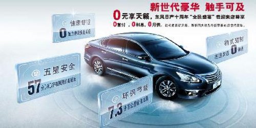 东风日产推出中高级车“旗舰”金融政策