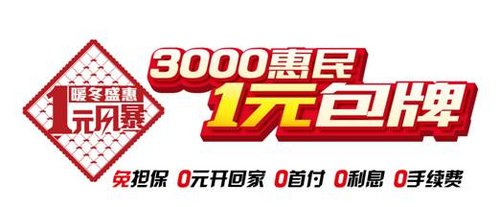 全球鹰启动“3000惠民 一元包牌”活动