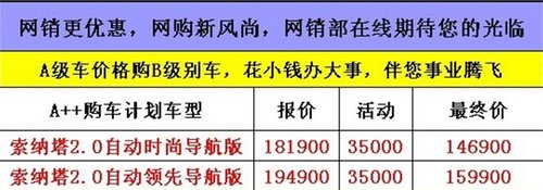 荆门北京现代置换索纳塔可享35000补贴