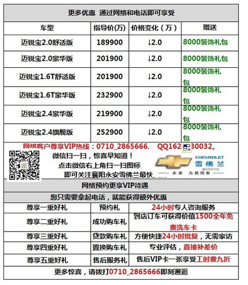 襄阳迈锐宝‘冲量’钜惠38000仅限2天