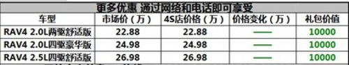 宜昌新RAV4现车充足可提现车