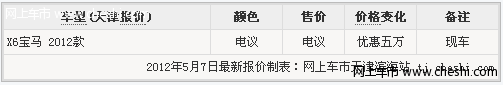 2012款宝马X6美规版 天津现车直降五万