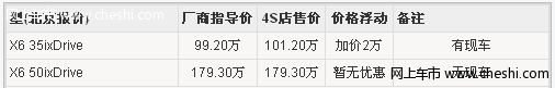 宝马X6加价2万热卖 新款50I车型9月到店