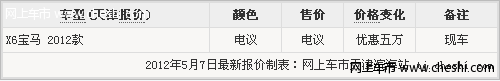 大排量2012款宝马X6美规版 天津现车直降五万