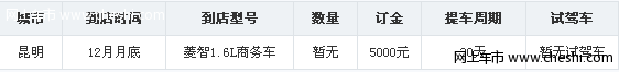 东风风行菱智1.6L商务车近期即将登陆昆明