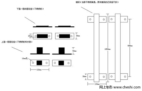 车友谈DIY哈弗H3行李架，分享其制作尺寸！