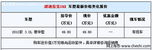 购凯迪拉克SRX豪华版 送锋尚运动套件