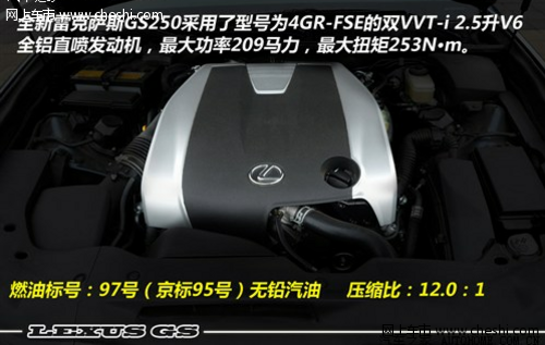 雷克萨斯GS全新2.5升V6发动机参数表现平平