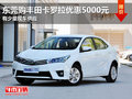 东莞购丰田卡罗拉优惠5000元 有少量现车