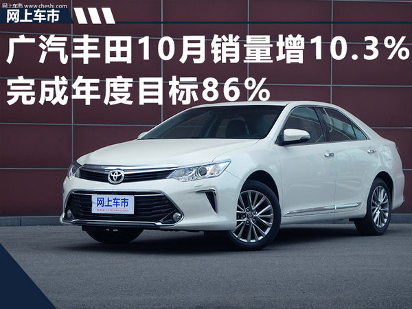 广汽丰田10月销量增10.3% 完成年度目标86%-图1