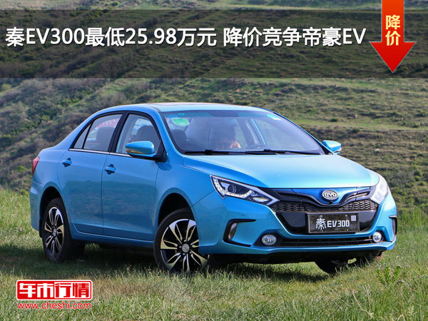 秦EV300最低25.98万元 降价竞争帝豪EV-图1