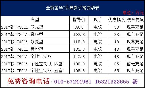 宝马7系最高立减65万 爆降超豪华BMW 7系-图2