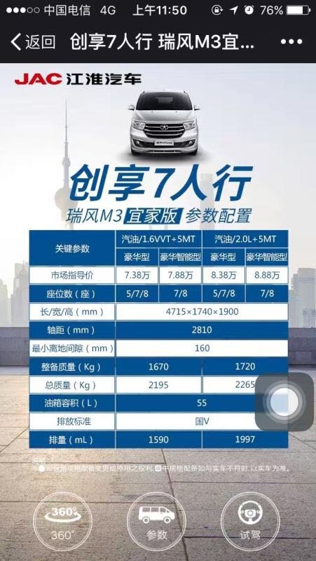 加速小型MPV市场变局 瑞风M3宜家版上市-图5