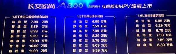 长安欧尚A800正式上市 售价5.99-11.99万-图1