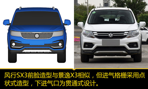 东风风行将推新SUV车型-SX3 “换脸”景逸X3-图1