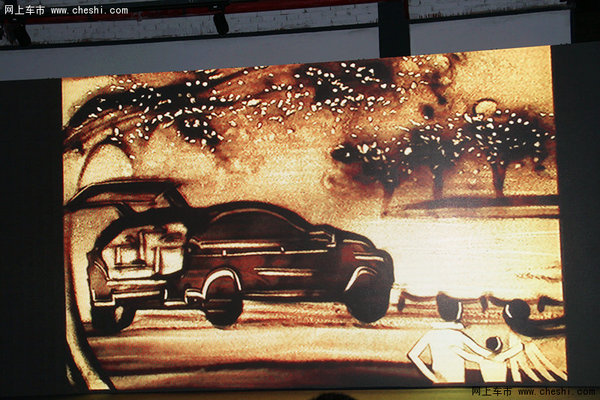 用沙画艺术诠释bmw历史底蕴