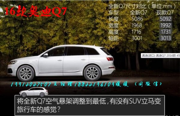 2016款奥迪Q7现车报价 图解详配参数对比-图6