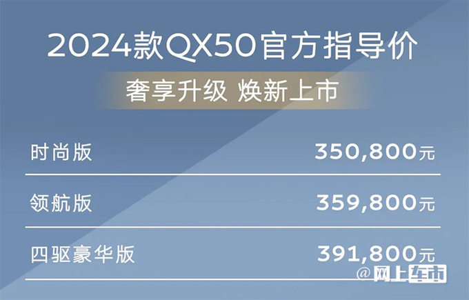 官降7.8万英菲尼迪新QX50售35.08万起 增新车色-图4