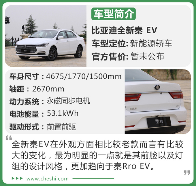 长得越来越像秦Pro了 比亚迪全新秦 EV怎么样-图2