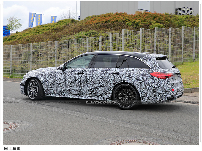 奔驰全新C63旅行版谍照全新家族造型/换2.0T混动-图6