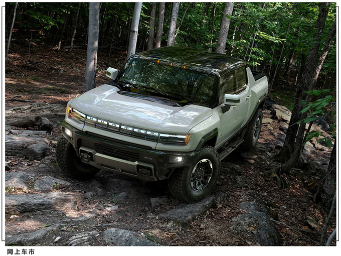 悍马新纯电SUV即将登场前格栅融合灯带/全轮转向-图5