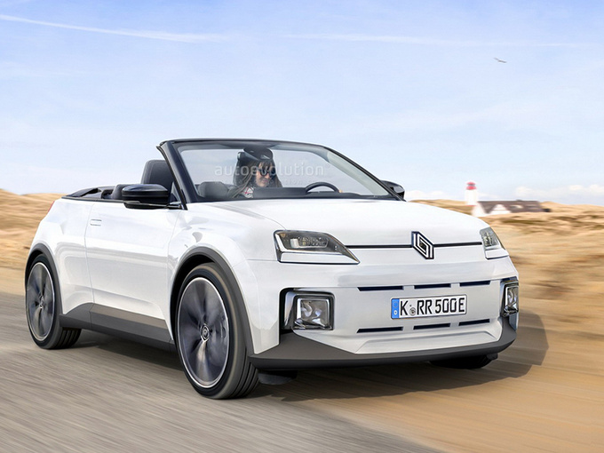 雷诺全新电动车渲染图曝光敞篷设计/搭新LOGO-图1