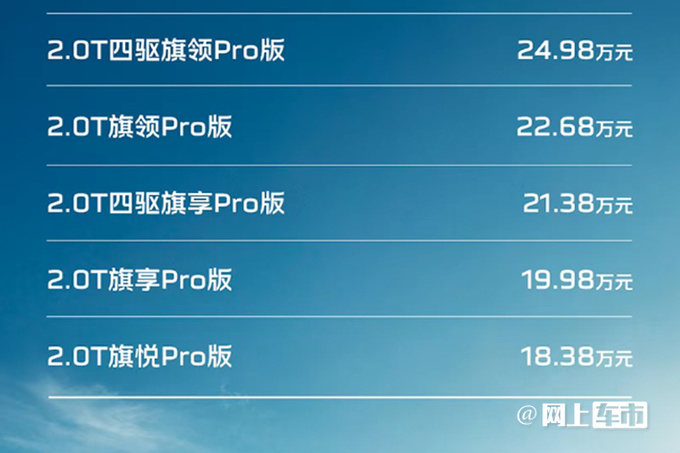 红旗全新HS5售18.38-24.98万标配2.0T+8AT-图4