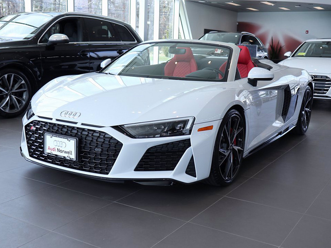 奥迪全新R8敞篷版实拍 5.2L V10绝唱/将变电动车型-图1