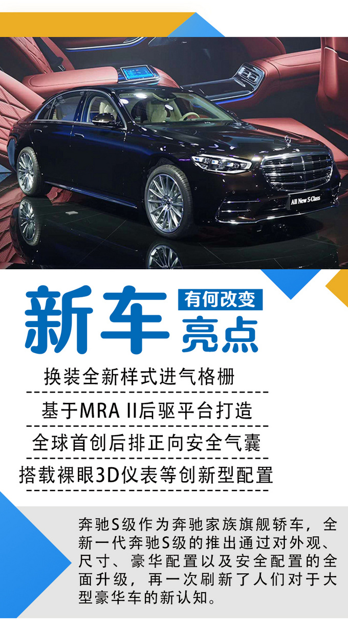 奔驰全新S级上市89.98万元起售 选这款准没错-图6
