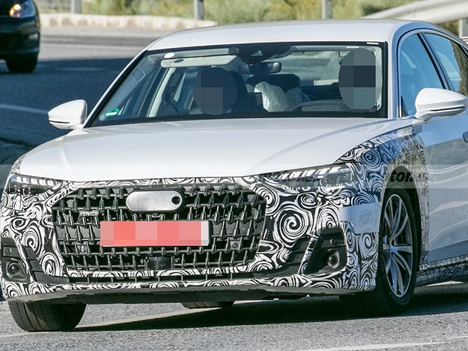 奥迪新款A8路试谍照增添新型号/最快今年9月亮相-图1