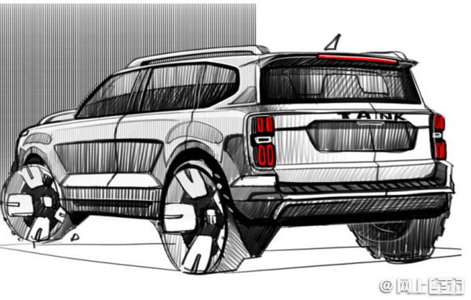 坦克600 8月27日首发 尺寸媲美陆巡 主销车型超30万-图4
