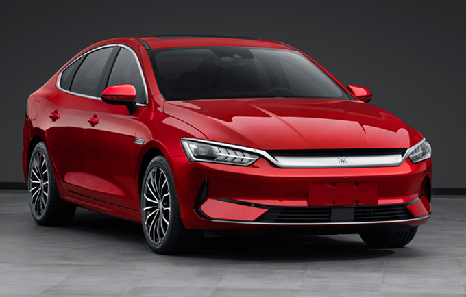 比亚迪纯电版秦PLUS实拍曝光配汉EV同款前脸-图1