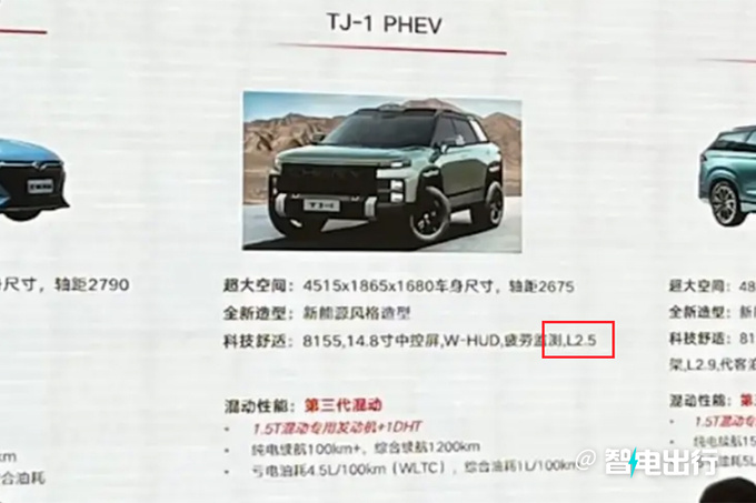 奇瑞TJ-1七月上市搭全新插混动力 配2.5级驾驶辅助-图7