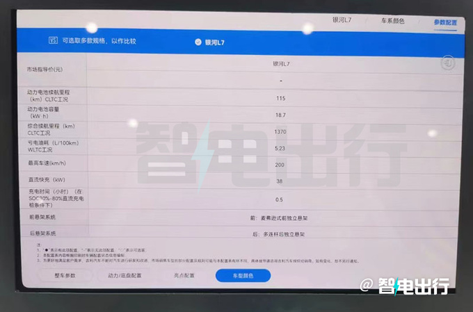 银河L7配置曝光5月19日上市 预计售14-17万-图10