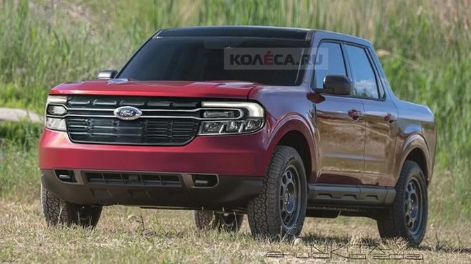 福特全新Maverick皮卡渲染图曝光 家族化设计风格-图1