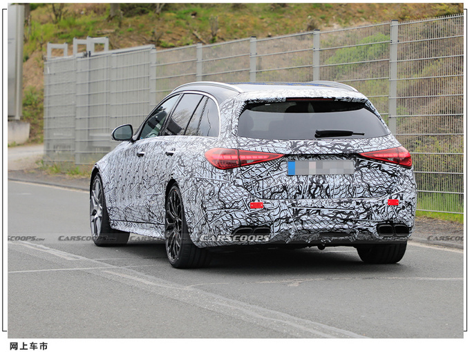 奔驰全新C63旅行版谍照全新家族造型/换2.0T混动-图7