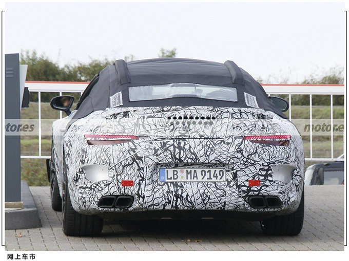奔驰全新SL路试谍照 或搭4.0T引擎/AMG GT同平台-图3